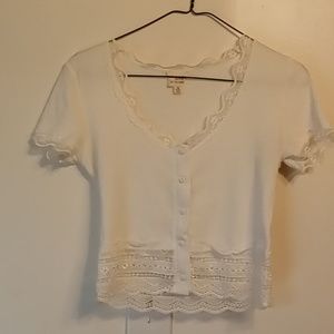 Caution To The Wind Crop Top Size Medium